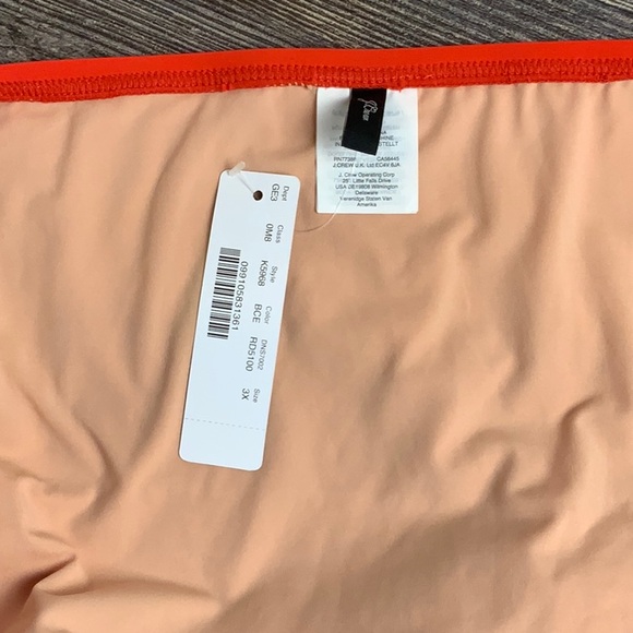 J.Crew Size 3X Boy Short Bikini Bottom Bright Cerise NEW - Picture 4 of 9